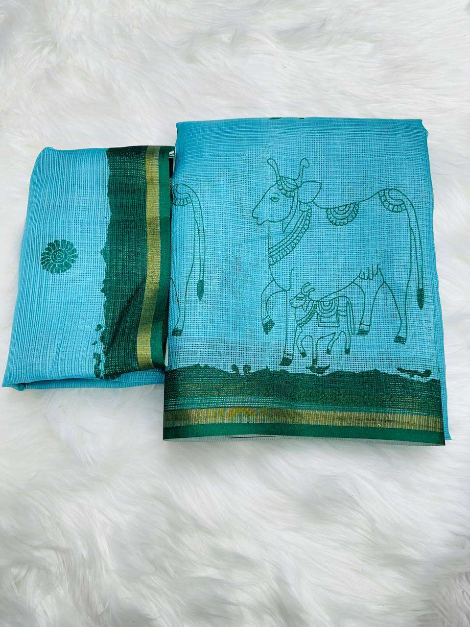  YNF KOTA CHECKS APE COW-3 SAREES WHOLESALE PRINTED LADIES KOTA DORIA SAREES MANUFACTURER             